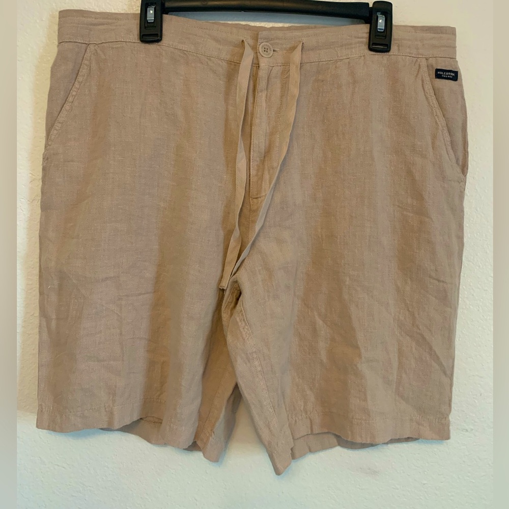 100% Linen Holebrook Sweden Men’s Robin Short Large Style S21201 Color Moon